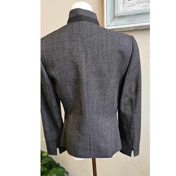 Evan Picone Black Label Women One Button Front Career Blazer Jacket Size 4 Gray - Picture 3 of 5